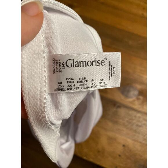 Glamorise 34H Front-Closure WonderWire
Bra White Full Figure Supportive - Picture 4 of 8